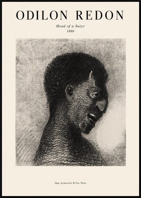 Odilon Redon Head of a Satyr No1 - Poszter