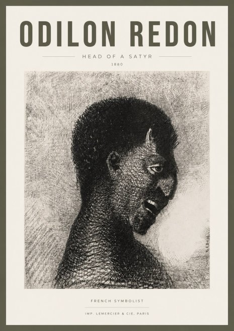 Odilon Redon Head of a Satyr No3 - Poszter
