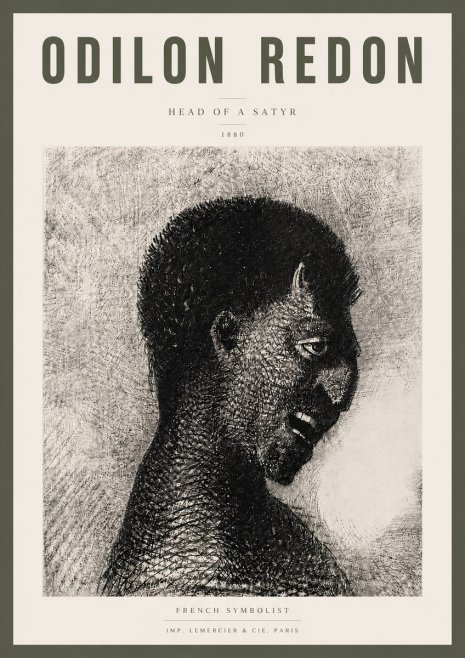 Odilon Redon Head of a Satyr No5 - Poszter