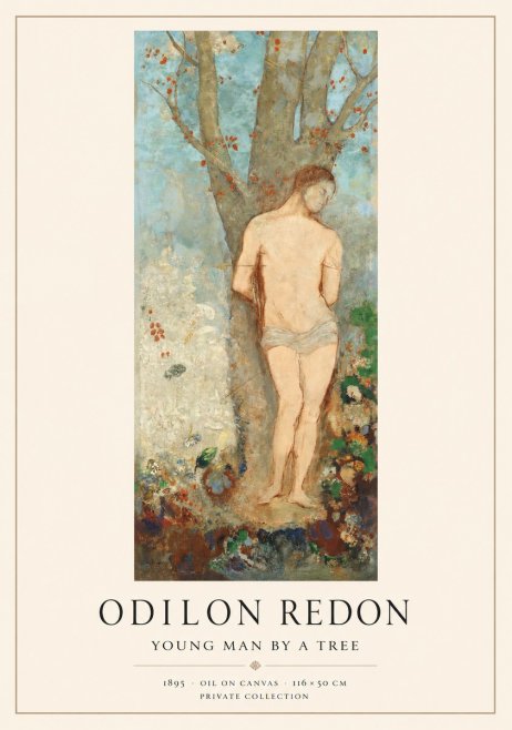 Odilon Redon Young Man by a Tree No1 - Poszter