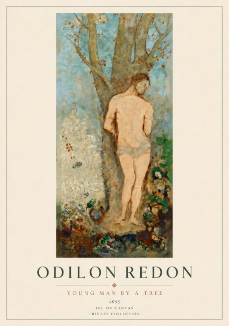 Odilon Redon Young Man by a Tree No5 - Poszter