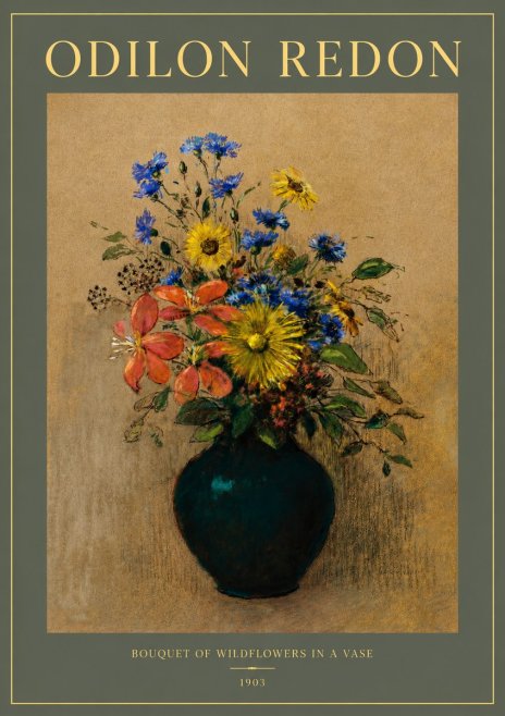 Odilon Redon Bouquet of Wildflowers in a Vase No2 - Poszter