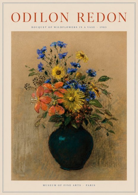 Odilon Redon Bouquet of Wildflowers in a Vase No4 - Poszter
