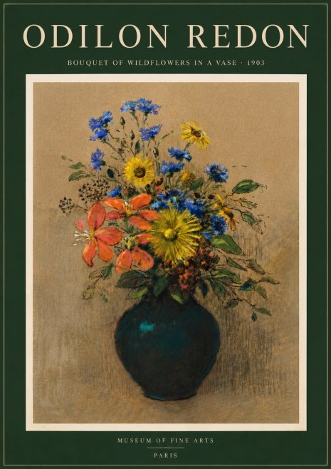 Odilon Redon Bouquet of Wildflowers in a Vase No6 - Poszter