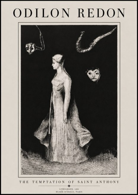 Odilon Redon The Temptation of Saint Anthony No3 - Poszter