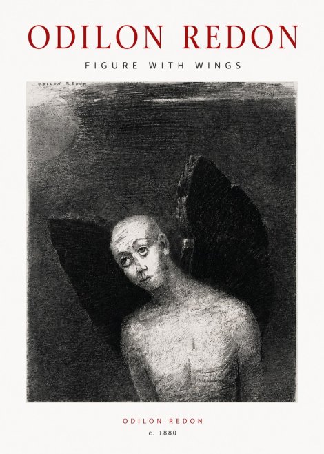Odilon Redon Figure with Wings No4 - Poszter