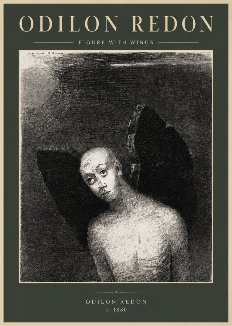 Odilon Redon Figure with Wings No5 - Poszter