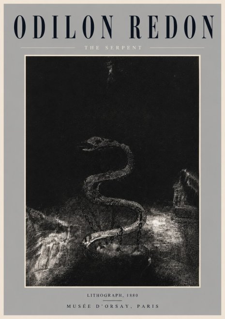 Odilon Redon The Serpent No4 - Poszter