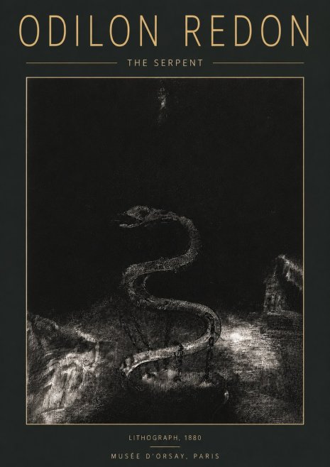Odilon Redon The Serpent No6 - Poszter