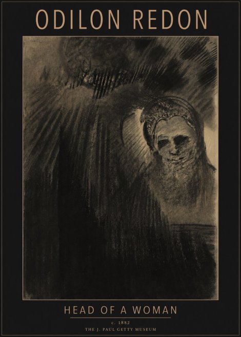 Odilon Redon Head of a Woman No2 - Poszter