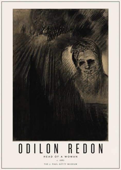 Odilon Redon Head of a Woman No4 - Poszter