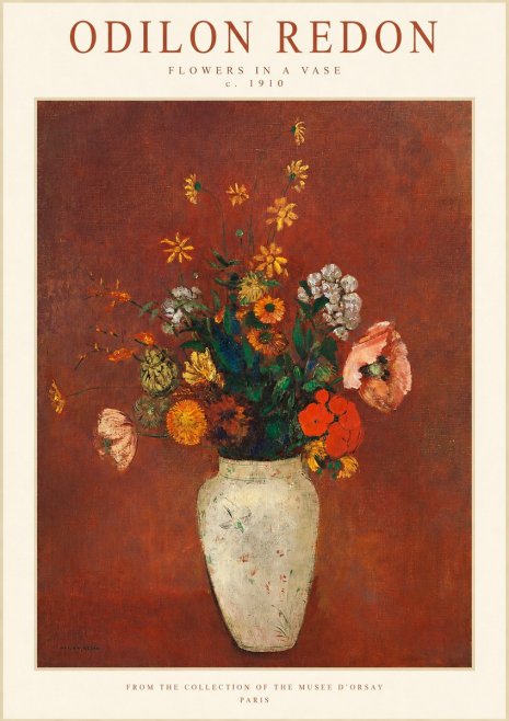 Odilon Redon Flowers in a Vase III No1 - Poszter