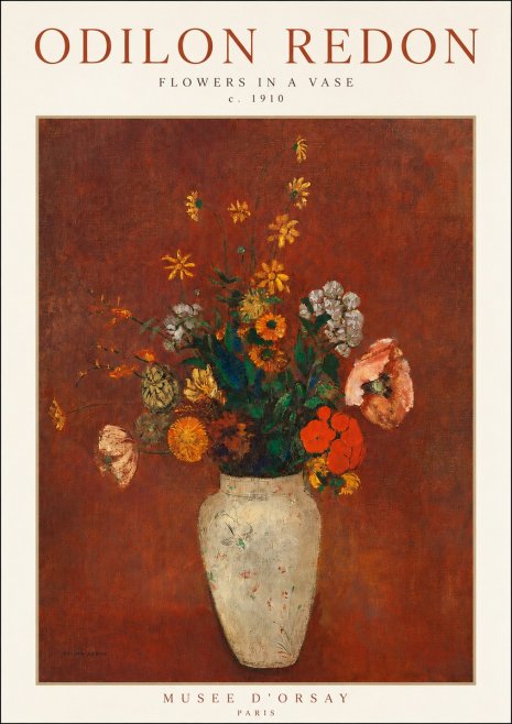 Odilon Redon Flowers in a Vase III No3 - Poszter