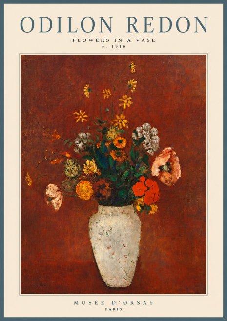 Odilon Redon Flowers in a Vase III No4 - Poszter