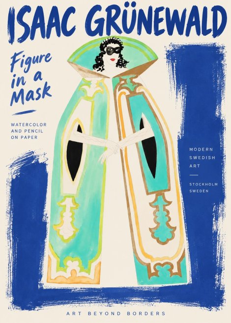 Isaac Grünewald Figure in a Mask No4 - Poszter