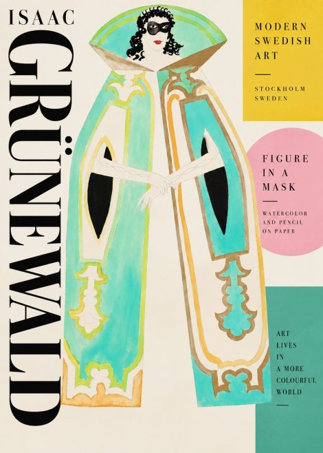 Isaac Grünewald Figure in a Mask No5 - Poszter