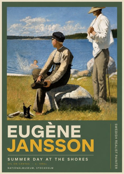Eugène Jansson Summer Day at the Shores No5 - Poszter