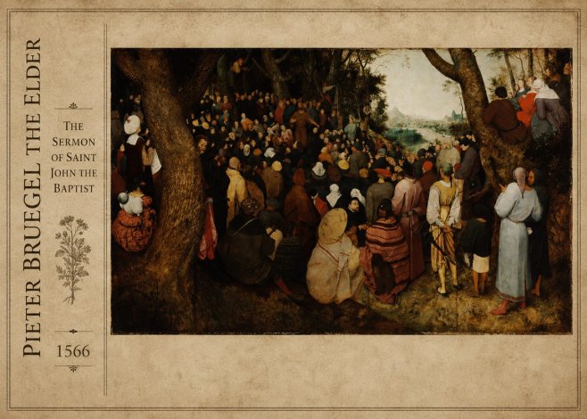 Pieter Bruegel The Sermon of Saint John the Baptist I No2 - Poszter