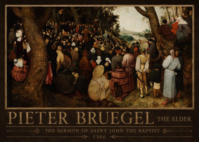 Pieter Bruegel The Sermon of Saint John the Baptist I No3 - Poszter