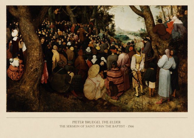 Pieter Bruegel The Sermon of Saint John the Baptist I No5 - Poszter