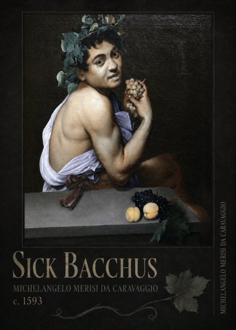 Michelangelo Merisi da Caravaggio Sick Bacchus No2 - Poszter