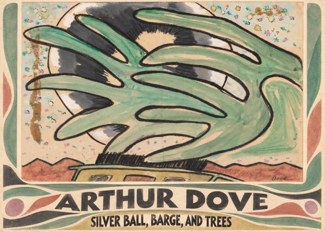 Arthur Dove Silver Ball, Barge, and Trees No4 - Poszter