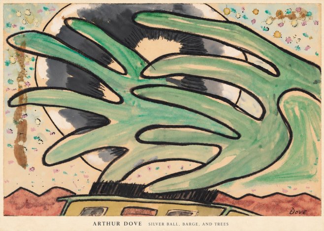 Arthur Dove Silver Ball, Barge, and Trees No6 - Poszter