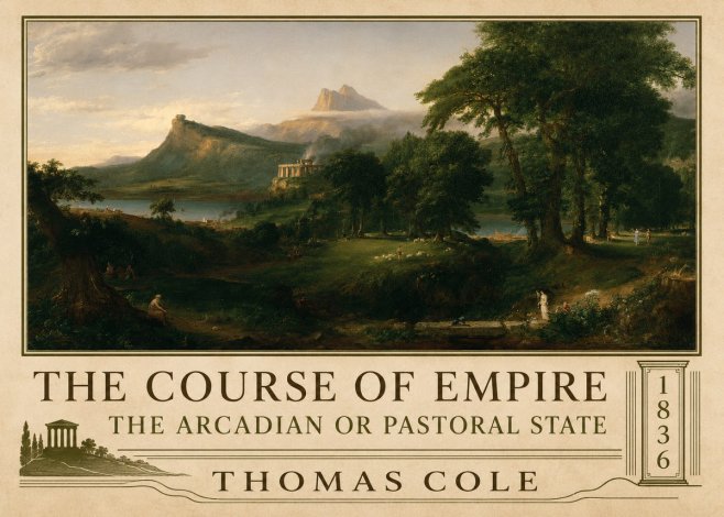 Thomas Cole The Course of Empire - the Arcadian or Pastoral State No2 - Poszter