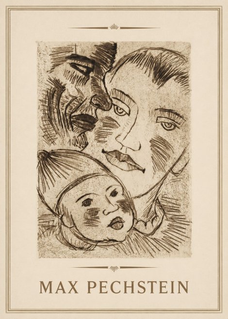 Max Pechstein Fischerfamilie No3 - Poszter