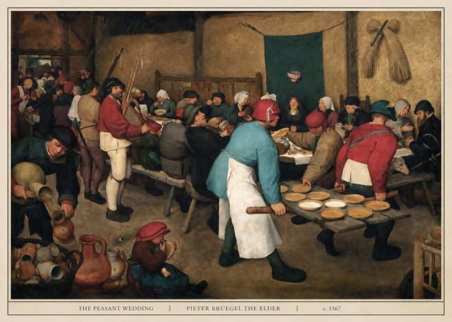 Pieter Bruegel The Peasant Wedding III No5 - Poszter