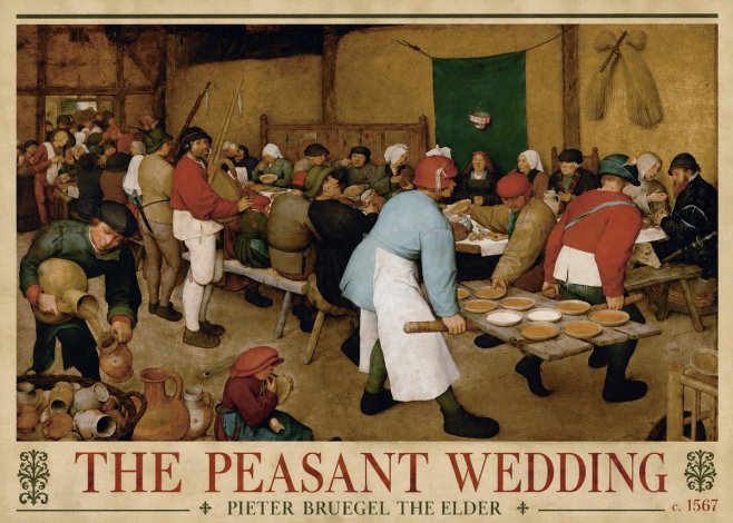 Pieter Bruegel The Peasant Wedding IV No3 - Poszter