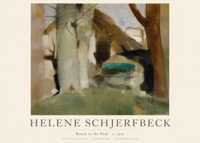 Helene Schjerfbeck Bench in the Park No1 - Poszter