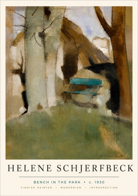 Helene Schjerfbeck Bench in the Park No4 - Poszter