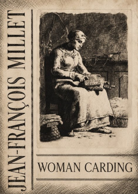 Jean-François Millet Woman Carding No4 - Poszter