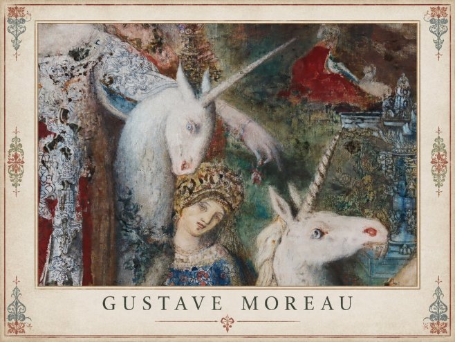 Gustave Moreau The Unicorns II No1 - Poszter