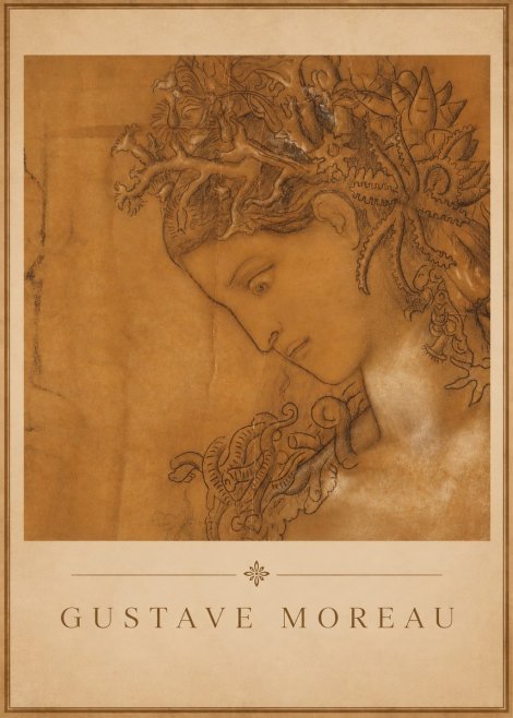 Gustave Moreau Head of a Woman No3 - Poszter
