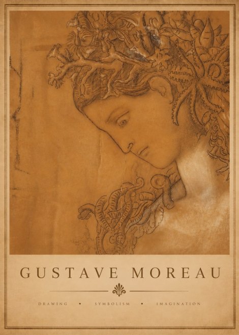 Gustave Moreau Head of a Woman No4 - Poszter
