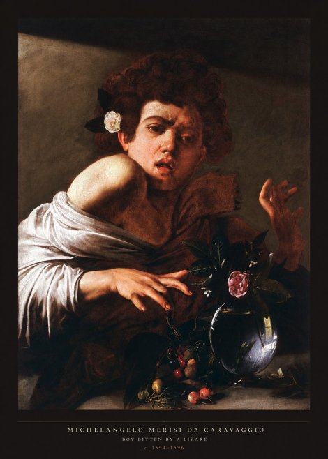 Michelangelo Merisi da Caravaggio Boy Bitten by a Lizard No5 - Poszter