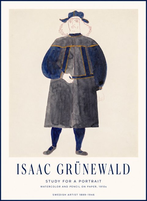 Isaac Grünewald Study for a Portrait No1 - Poszter