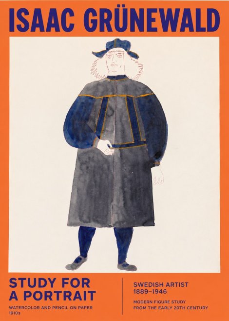 Isaac Grünewald Study for a Portrait No2 - Poszter