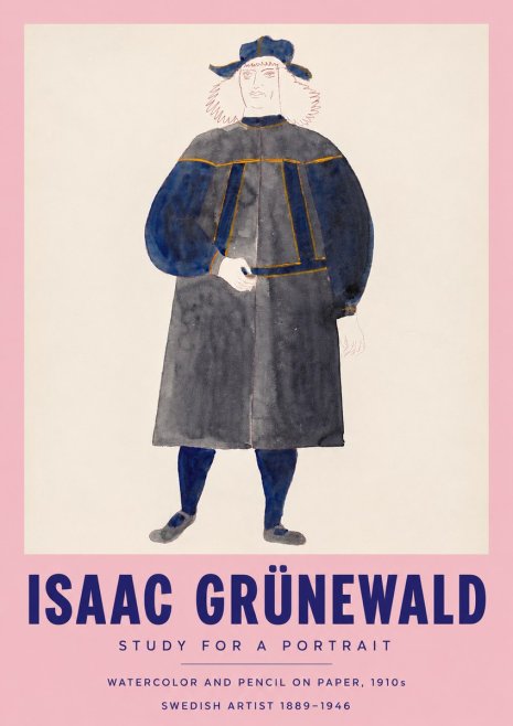 Isaac Grünewald Study for a Portrait No3 - Poszter