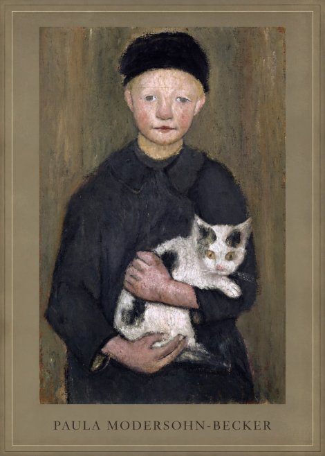 Paula Modersohn-Becker Girl with Cat No5 - Poszter
