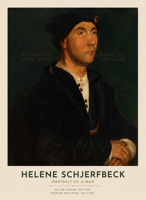 Helene Schjerfbeck Portrait of a Man I No1 - Poszter