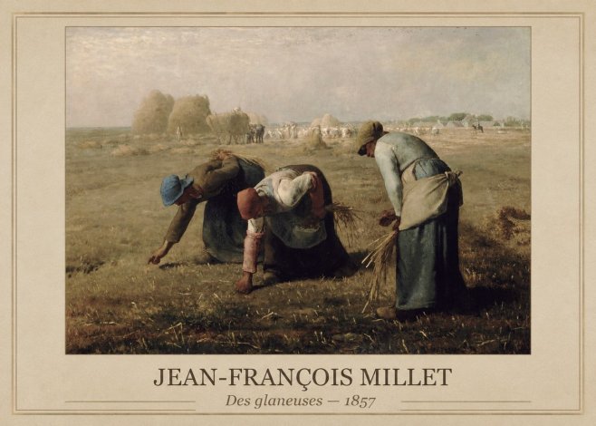 Jean-François Millet Des Glaneuses No1 - Poszter