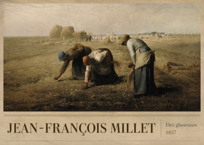 Jean-François Millet Des Glaneuses No2 - Poszter