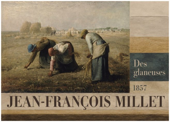 Jean-François Millet Des Glaneuses No4 - Poszter