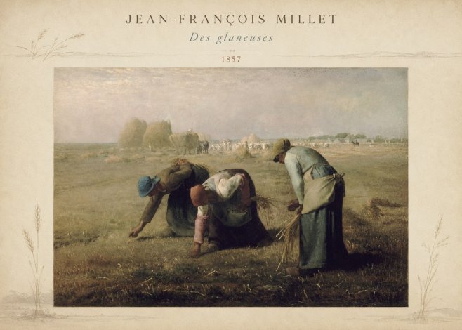 Jean-François Millet Des Glaneuses No5 - Poszter