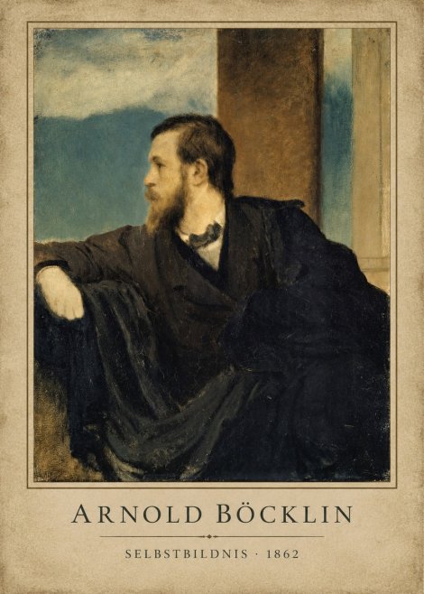 Arnold Böcklin Selbstbildnis No1 - Poszter