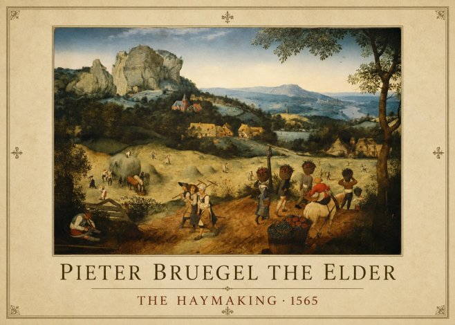 Pieter Bruegel The Haymaking No1 - Poszter
