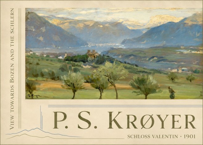 P.S. Krøyer View Towards Bozen and the Schlern No2 - Poszter